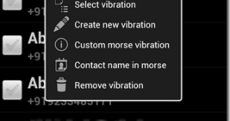 Настройка пользовательских вибраций для определенных контактов Android