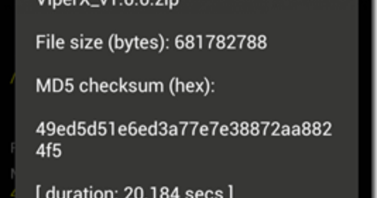 Как проверить контрольную сумму файла MD5, SHA1 непосредственно на Android