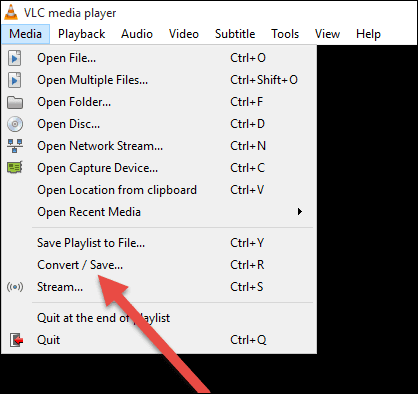 Используйте VLC Player для преобразования видео из одного формата в другой