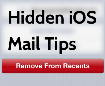 Удаление последних получателей, быстрый доступ к черновикам в iOS Mail