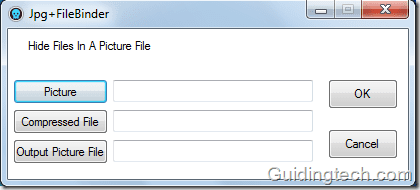 Используйте JPGFileBinder для простого скрытия файлов внутри изображений JPEG
