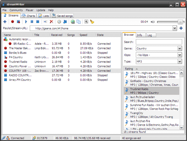 StreamWriter — полезная программа для записи интернет-радио для Windows
