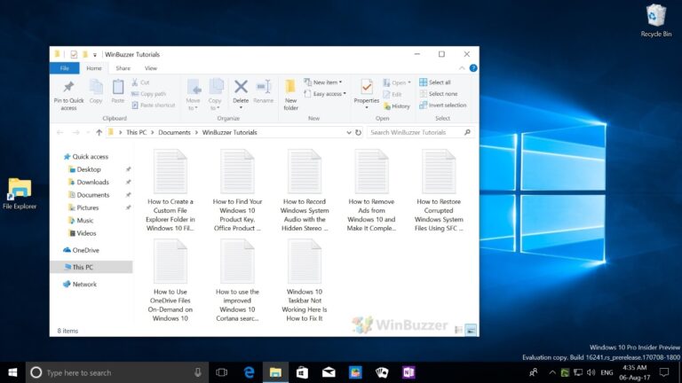 Как изменить папку по умолчанию для проводника в Windows 10