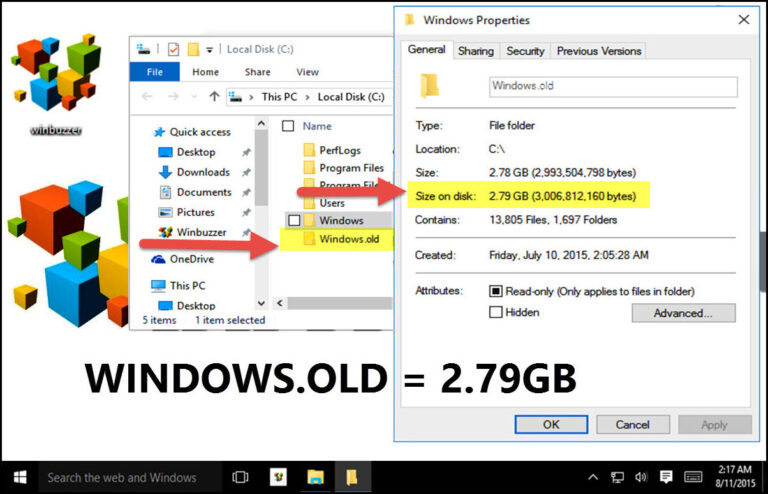 После обновления до Windows 10: как удалить папку Windows.Old и сэкономить гигабайты места
