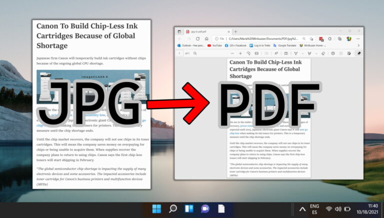 Как преобразовать изображение JPG в PDF (методы 4)