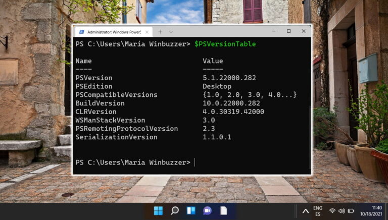 Как найти версию PowerShell в Windows 11 и более ранних версиях