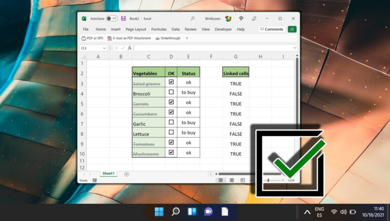 Как вставить флажок в Excel