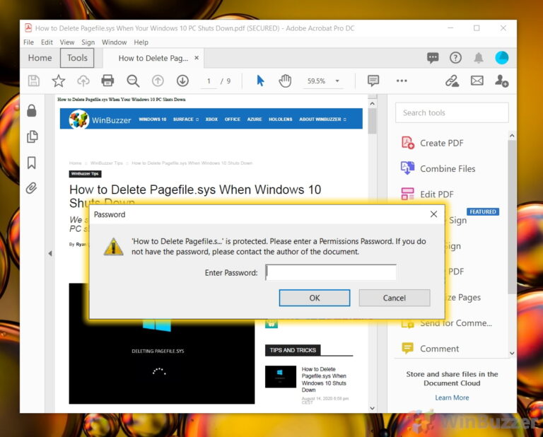 Windows 10: как снять защиту паролем с PDF-файлов