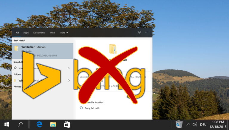 Как удалить Bing из поиска Windows 10 в 2021 году