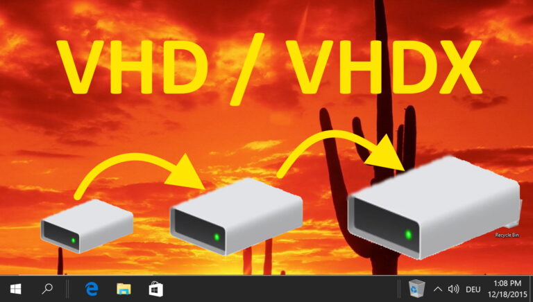VHD/VHDX: как создать динамически расширяемый виртуальный диск для Windows 10