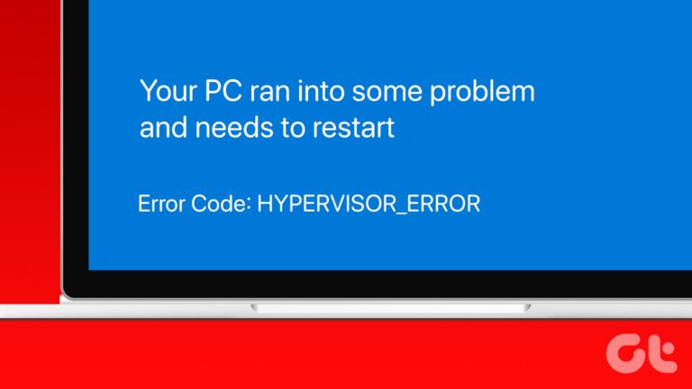 6 лучших исправлений ошибки гипервизора в Windows 11